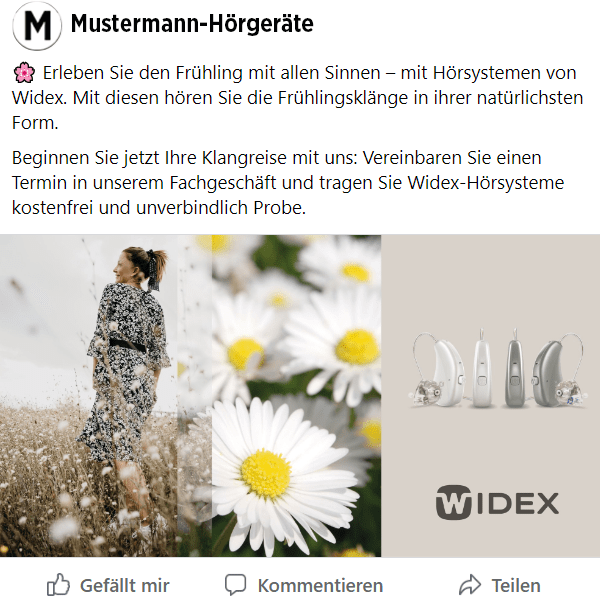 Vorschaubild Widex Social Media Vorlage Frühjahr 2024