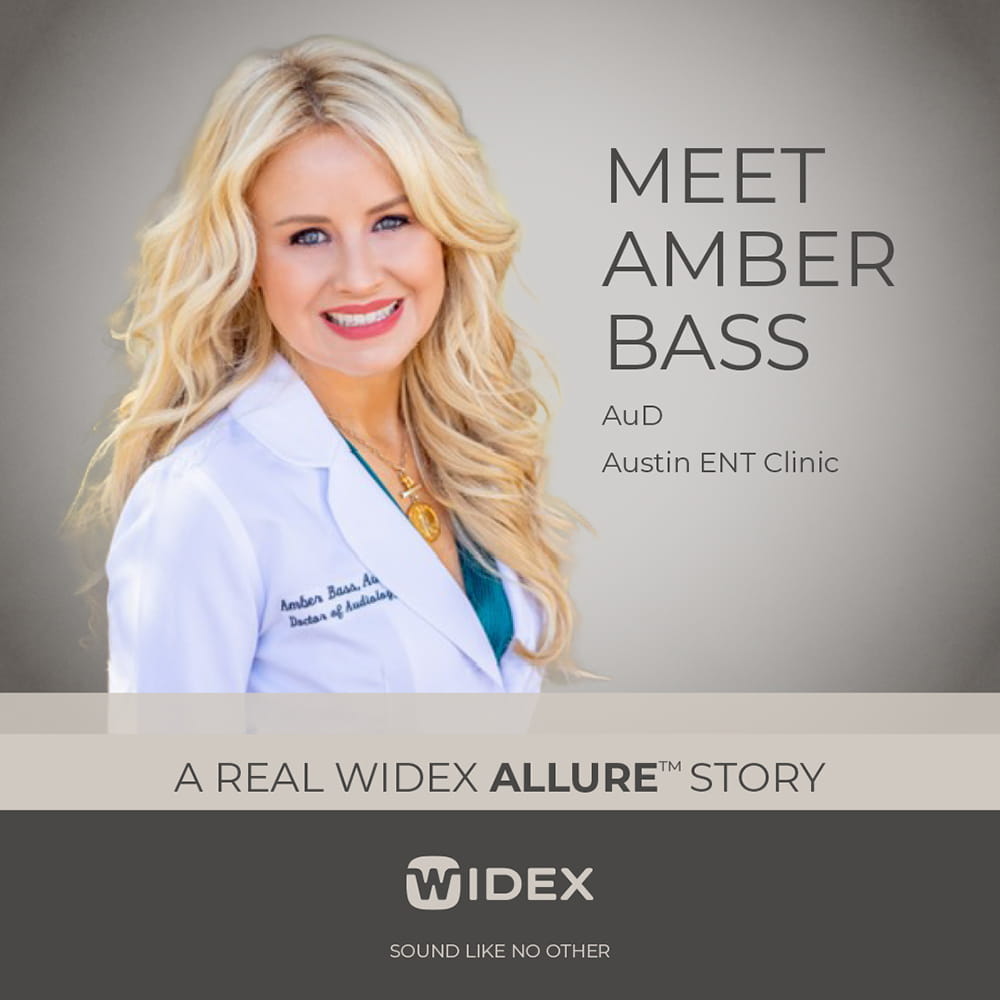 Widex SmartRIC surrounded by golf accessories